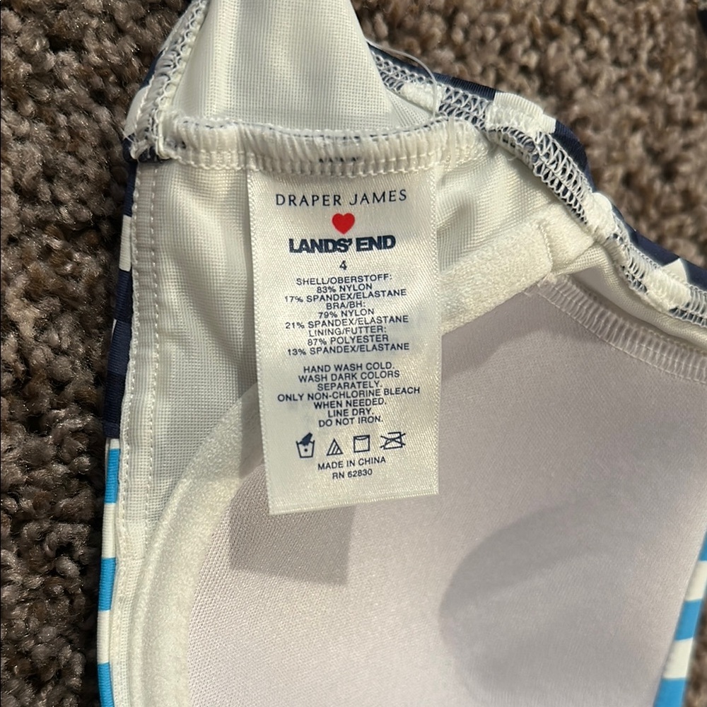 Lands’ End Draper James Gingham Bikini Top sz4 - Picture 3 of 4